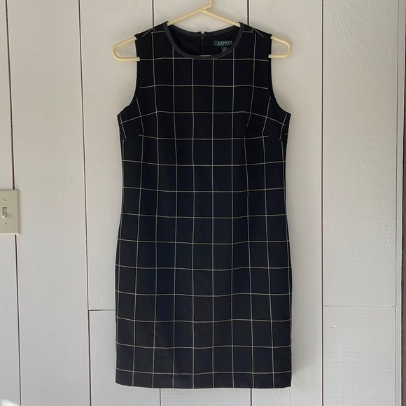 Lauren Ralph Lauren Window Pane Preppy Sleeveless - Professional Dress - Size 4 - Picture 1 of 7